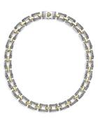 Lagos 18k Yellow Gold & Sterling Silver High Bar Link Statement Necklace, 16