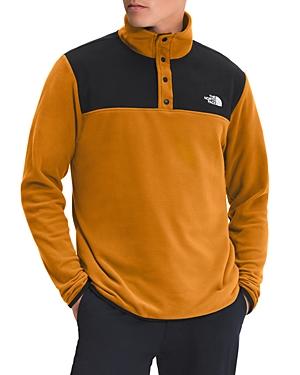 The North Face Tka Glacier Fleece Color Blocked Standard Fit Quarter Snap Mock Neck Sweatshirt