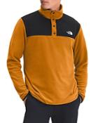 The North Face Tka Glacier Fleece Color Blocked Standard Fit Quarter Snap Mock Neck Sweatshirt