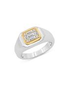 Bloomingdale's Men's Mosiac Diamond Ring In 14k White & Yellow Gold, 0.50 Ct. T.w. - 100% Exclusive