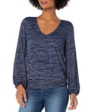 Liverpool Los Angeles Striped Twist Back Top