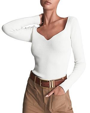 Reiss Emira Ribbed Top