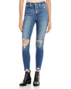 Good American Good Waist Ripped Jeans In Blue797