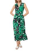 Hobbs London Laurenza Palm Leaf Midi Dress