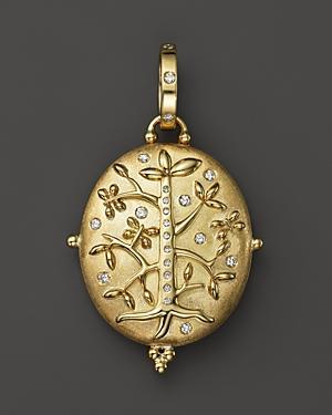 Temple St. Clair 18k Yellow Gold Tree Of Life Locket With Diamonds