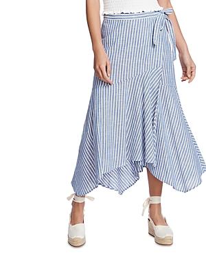 1.state Striped High Low Wrap Skirt