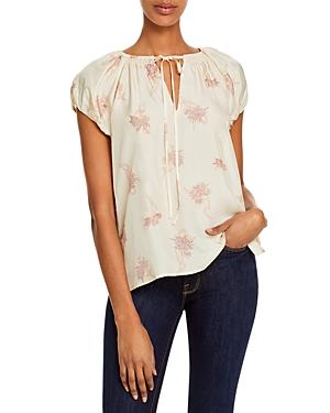 Rebecca Taylor Nora Silk Floral Print Top