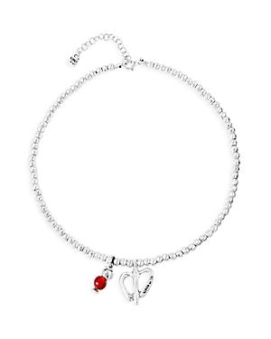 Uno De 50 Love Freedom Double Pendant Beaded Necklace, 14