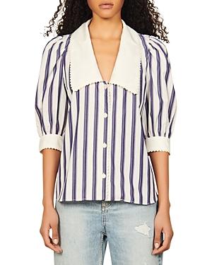 Sandro Chiara Striped Shirt