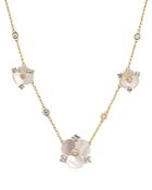 Kate Spade New York Mother-of-pearl Floral Station Necklace, 16