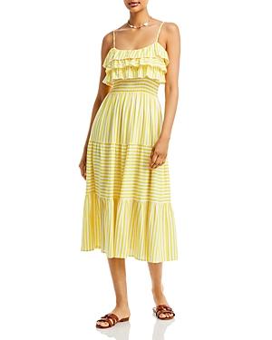 Aqua Striped Sleeveless Midi Dress - 100% Exclusive