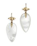 Annette Ferdinandsen Design 14k Yellow Gold Mother Of Pearl Arrowhead Drop Earrings