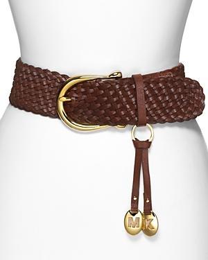 Michael Michael Kors Braided Leather Belt
