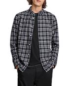 Allsaints Oneida Cotton Yarn Dyed Check Slim Fit Button Down Shirt