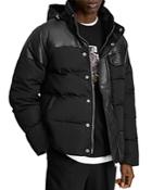 Allsaints Woodrow Leather Trim Puffer Jacket