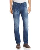 Emporio Armani Straight Fit Five-pocket Jeans In Medium Wash