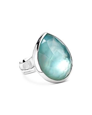Ippolita Sterling Silver Wonderland Mother Of Pearl & Rock Crystal Skylight Doublet Statement Ring
