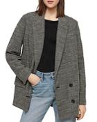 Allsaints Helei Plaid Double-breasted Blazer