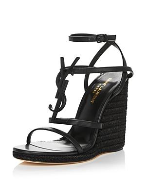 Saint Laurent Women's Cassandra Wedge Heel Sandals