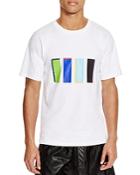 Msgm Color Block Embroidered Tee
