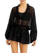 Ramy Brook Hilary Crochet Cover Up Romper