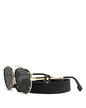 Versace Women's Brow Bar Aviator Sunglasses, 61mm