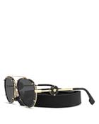 Versace Women's Brow Bar Aviator Sunglasses, 61mm