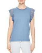 Sandro Heidi Lace-trimmed Top