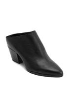 Dolce Vita Women's Roya Almond Toe Leather Mid-heel Mules