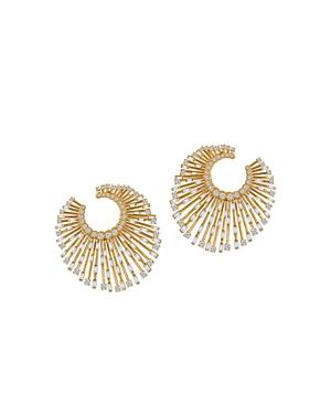Harakh Colorless Diamond Statement Earrings In 18k Yellow Gold, 2.50 Ct. T.w.