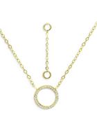 Bloomingdale's Marc & Marcella Diamond Open Circle Pendant Necklace In 18k Gold Plated Sterling Silver, 0.15 Ct. T.w, 15.5-17.5 - 100% Exclusive