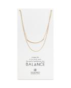 Dogeared Balance Double Chain Necklace, 16