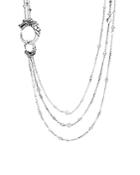 John Hardy Sterling Silver Legends Naga Multi Row Necklace With Sapphire Eyes, 30