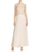 Aidan Mattox Embellished Tiered Top Gown