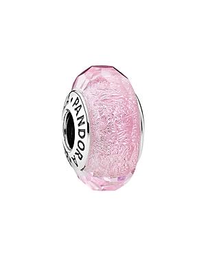 Pandora Charm - Sterling Silver & Glass Pink Shimmer, Moments Collection