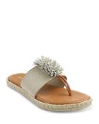 Andre Assous Women's Estela Suede Tassel Stretchy Espadrille Thong Sandals