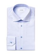 Eton Cotton Textured Convertible Cuff Contemporary Fit Dress Shirt
