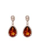 Bloomingdale's Madeira Citrine & Diamond Drop Earrings In 14k Rose Gold - 100% Exclusive