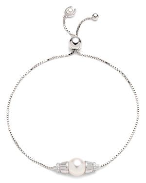 Carolee Cultured Freshwater Pearl Adjustable Bracelet In Sterling Silver