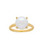 Bloomingdale's Freshwater Button Pearl Ring In 14k Yellow Gold - 100% Exclusive