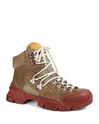 Gucci Women's Leather & Canvas Trekking Boots