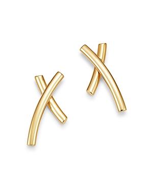 Bloomingdale's Cross Bar Earrings In 14k Yellow Gold - 100% Exclusive