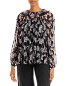 Jason Wu Iris Print Silk Chiffon Bouse
