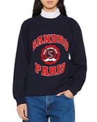 Sandro Blason Ruffled Collar Layered-look Sweatshirt
