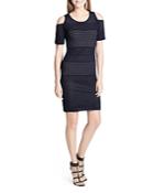 Calvin Klein Cold-shoulder Perforated Bodycon Dress