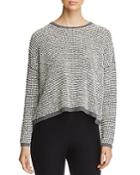 Eileen Fisher Petites Cropped Popcorn Knit Sweater