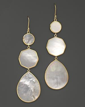Ippolita 18k Gold Polished Rock Candy Crazy 8's Earrings In Mother-of-pearl