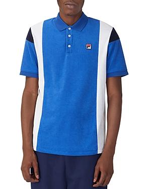 Fila Astro Cotton Blend Towel Terry Color Blocked Regular Fit Polo Shirt
