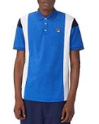 Fila Astro Cotton Blend Towel Terry Color Blocked Regular Fit Polo Shirt
