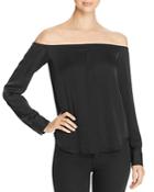 Dkny Off-the-shoulder Silk Blouse
